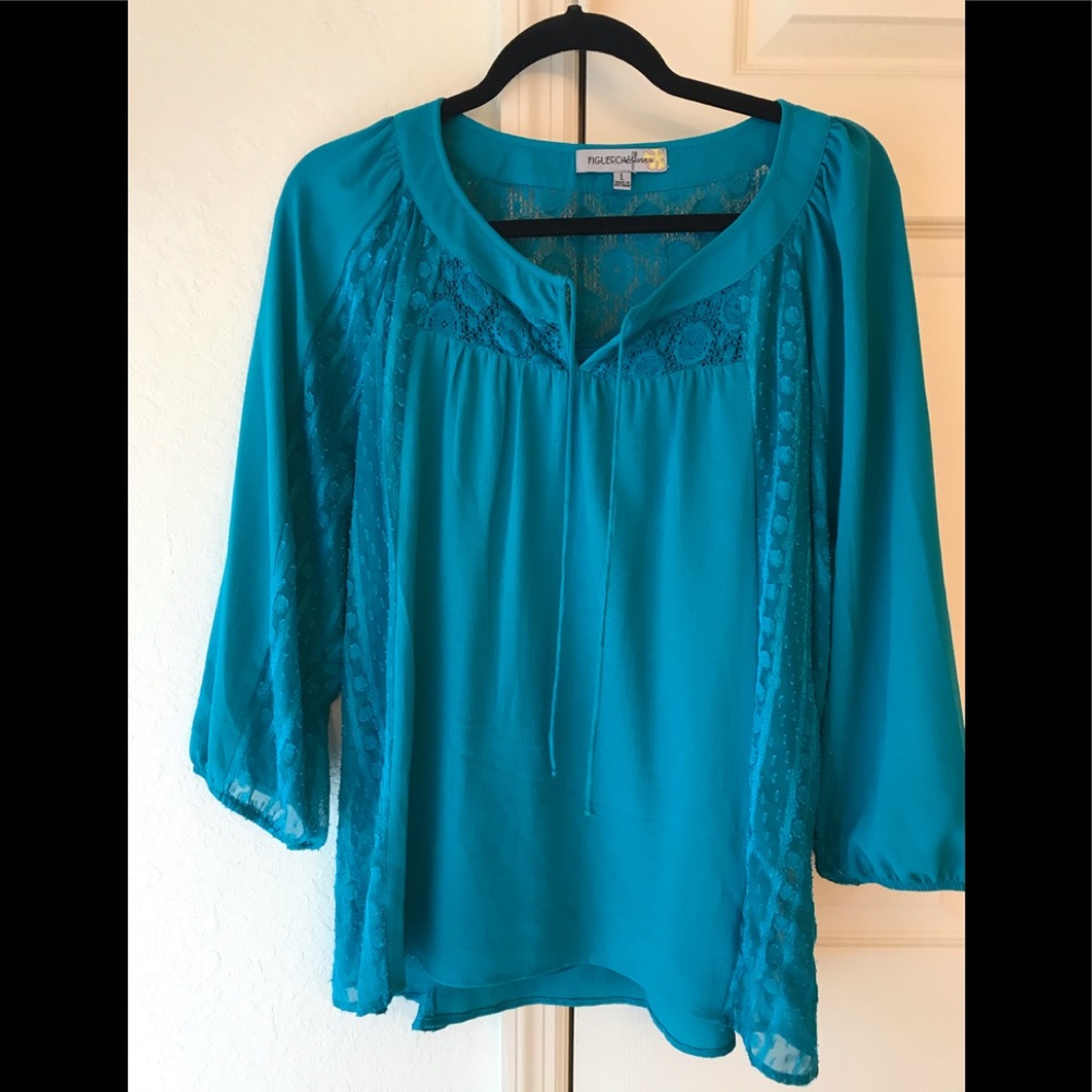 Teal blouse 2 piece non smoker